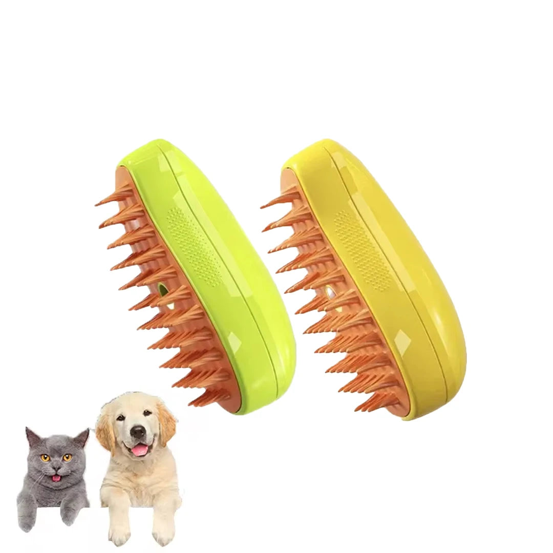 3-in-1 Self-cleaning Cat Steam Brush Dog Massage Comb Electric Spray Cat Hair Brushes for Massage Rechargeable Pet Grooming Comb