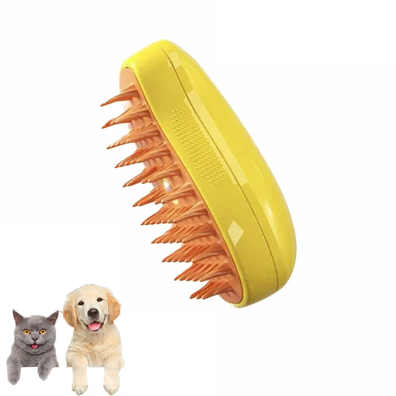 3-in-1 Self-cleaning Cat Steam Brush Dog Massage Comb Electric Spray Cat Hair Brushes for Massage Rechargeable Pet Grooming Comb